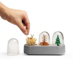 Набор для соли, перца, зубочисток с подставкой Forest Ecology