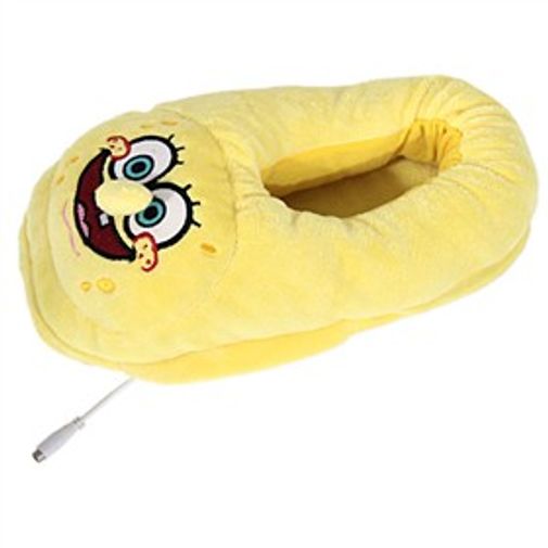 Тапочки с подогревом от USB Губка Боб