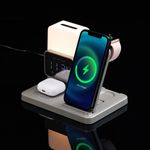 Зарядная станция с электронными часами и подсветкой Large Charge ver.3 (серый)