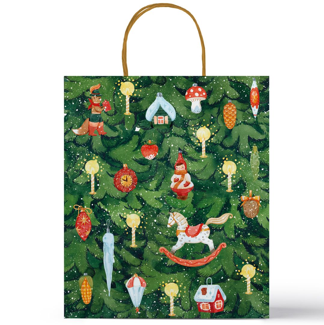 Подарочный пакет Елка (22 х 26 х 10 см) Подарочный пакет Елка (22 х 26 х 10 см)