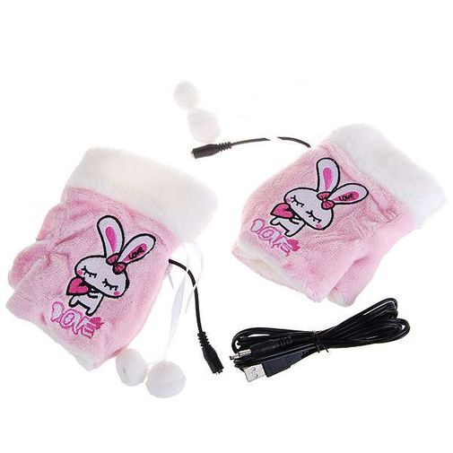 Перчатки с подогревом от USB Кролик Перчатки с подогревом от USB Кролик