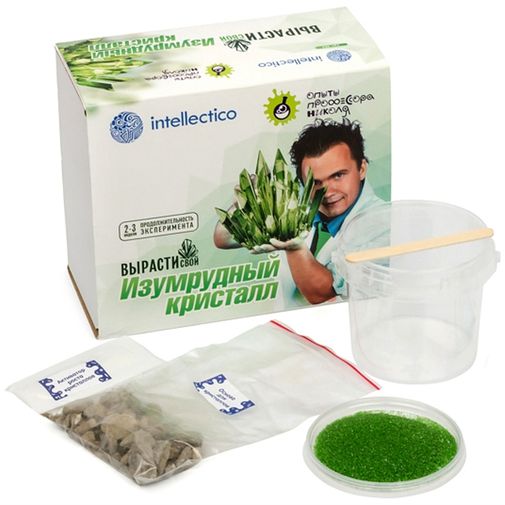 Набор для выращивания кристаллов Intellectico (Зеленый)