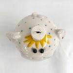 Фарфоровый елочный шар Коровка Маруся (ручная роспись)