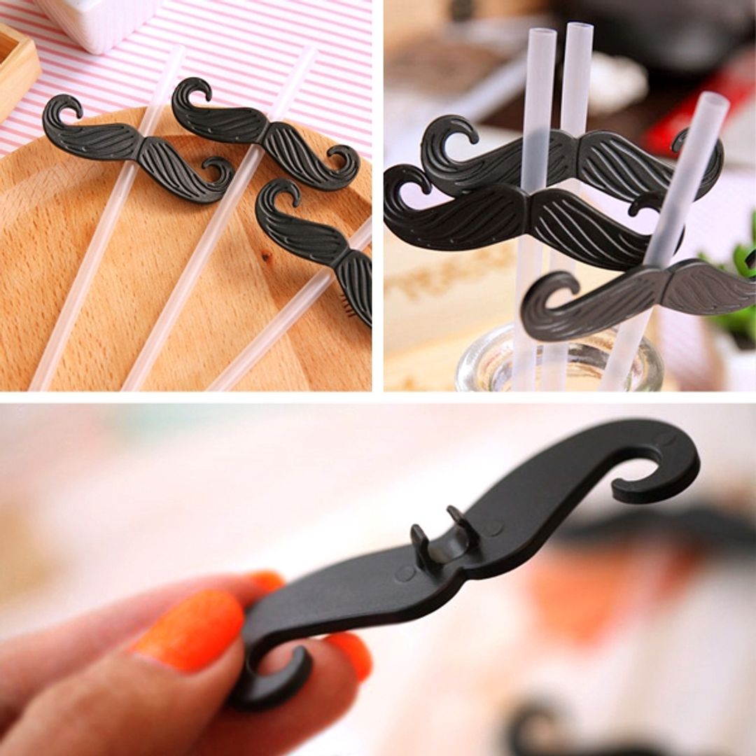Трубочки для коктейля Усы Mustache Увы можно снять с трубочки