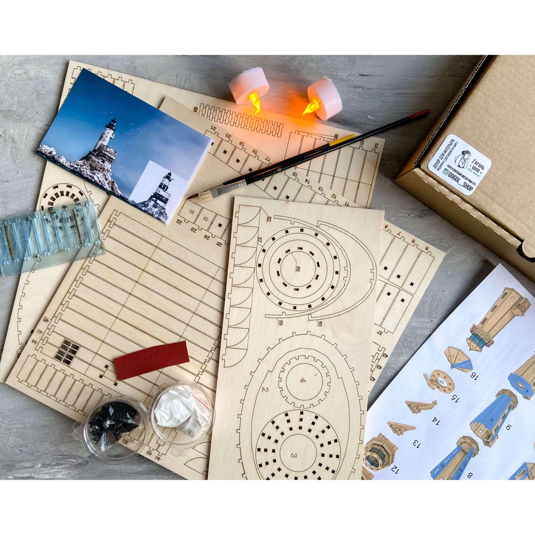 Модель сборная Маяк мыса Анива (о. Сахалин)