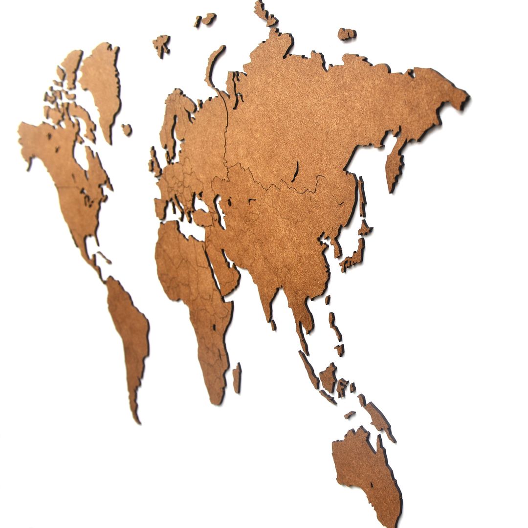 Декоративная Карта мира Wall Decoration Brown mini