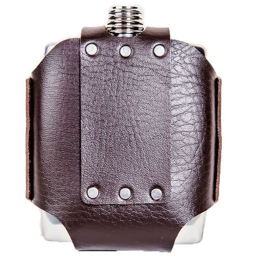 Фляжка в кожаном чехле Калашников