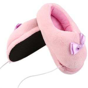Тапочки с подогревом от USB С бантиком