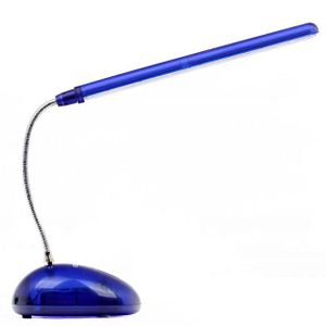 USB Лампа 7 светодиодов Синяя на подставке