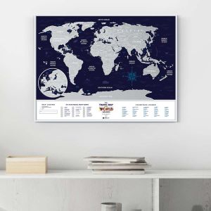 Скретч-карта мира Travel Map Holiday World в металлической раме (на английском) Скретч-карта мира Travel Map Holiday World в металлической раме (на английском)