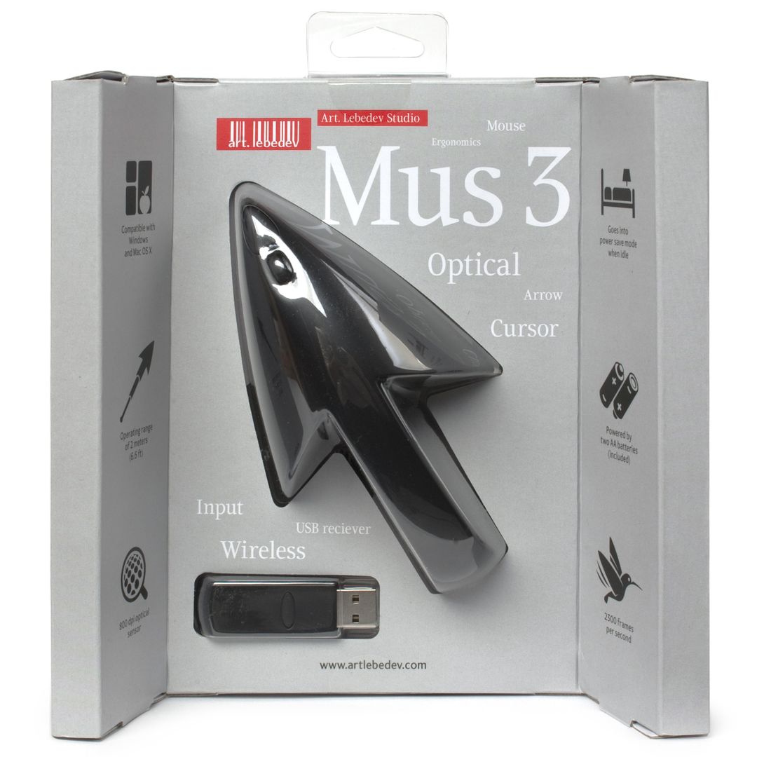 Мышь Курсор Черная Беспроводная