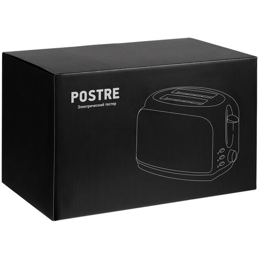 Электрический тостер Postre (серебристо-черный)