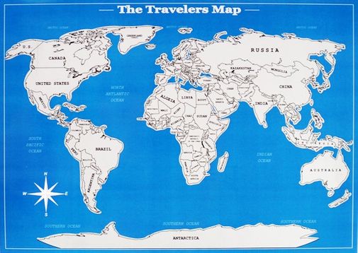 Стиральная карта путешественника