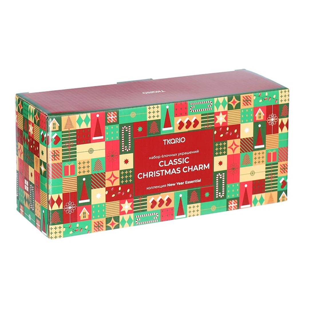 Набор ёлочных украшений Classic Christmas Charm из коллекции New Year Essential, 4 шт.