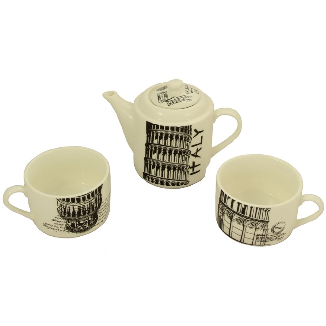Чайный набор Италия Чайник и две чашки Чайный набор Италия Чайник и две чашки