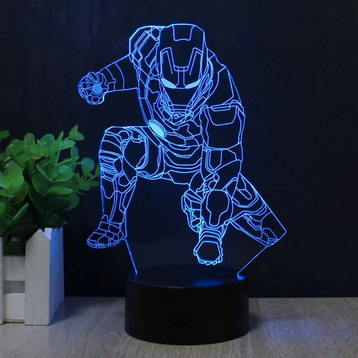 3D Лампа Железный человек Iron man