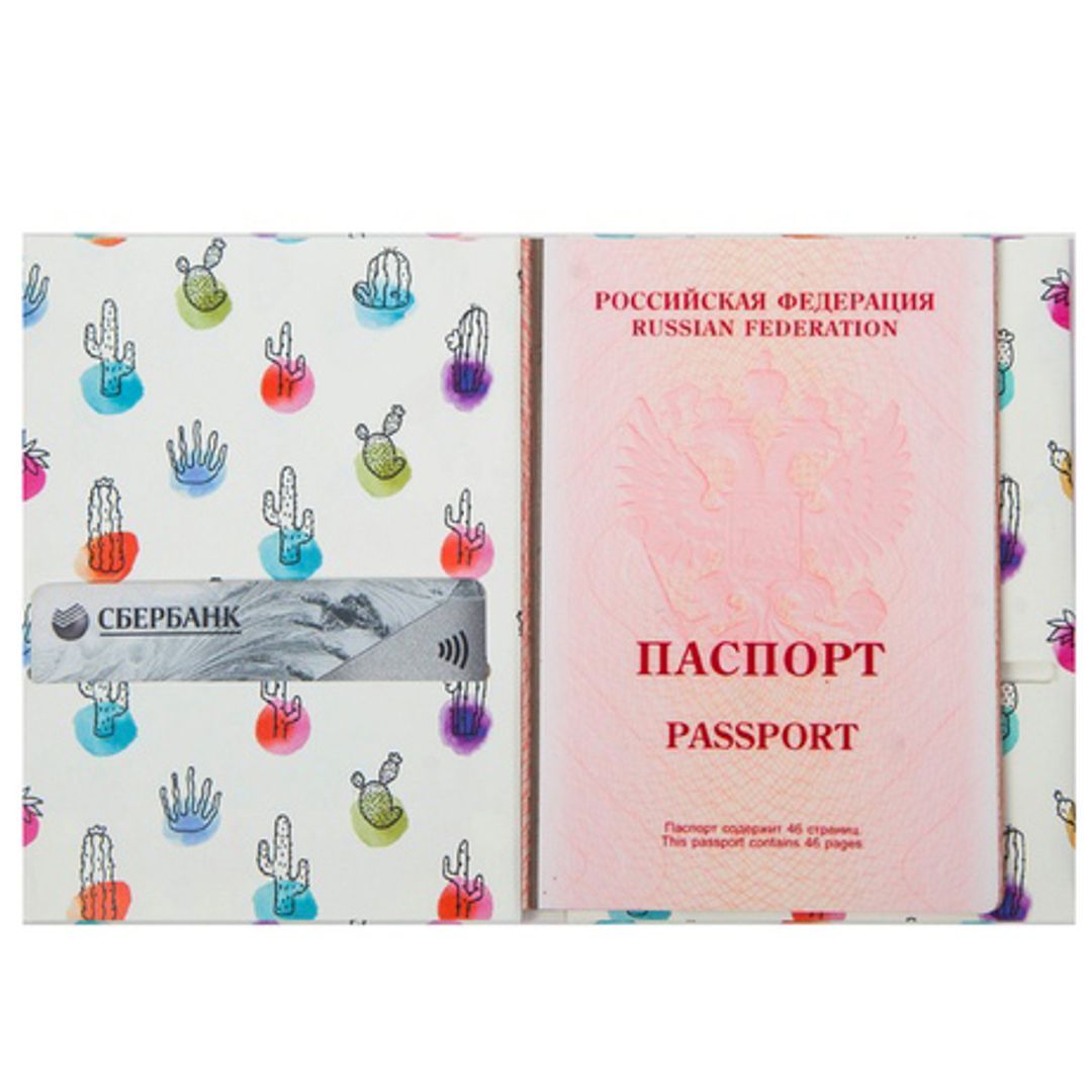 Обложка для паспорта Bumaga Cactus