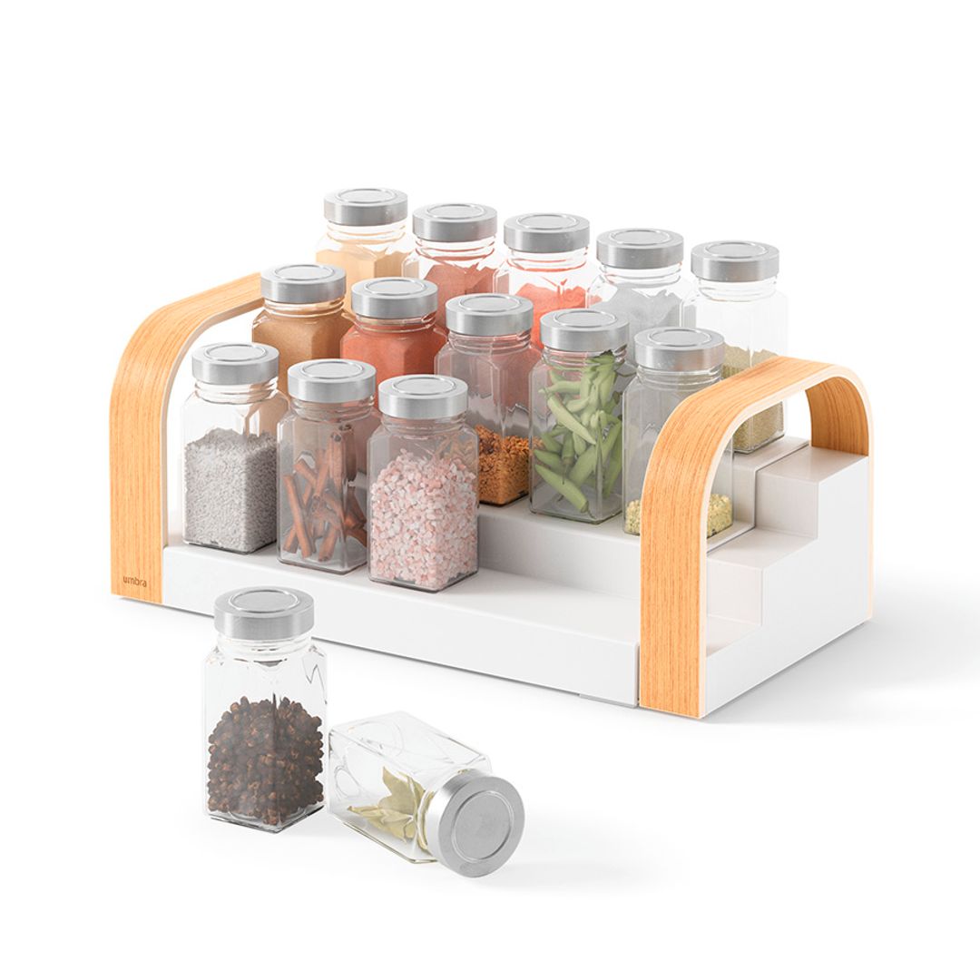 Полка для специй трехъярусная раздвижная Bellwood Полка для специй трехъярусная раздвижная Bellwood