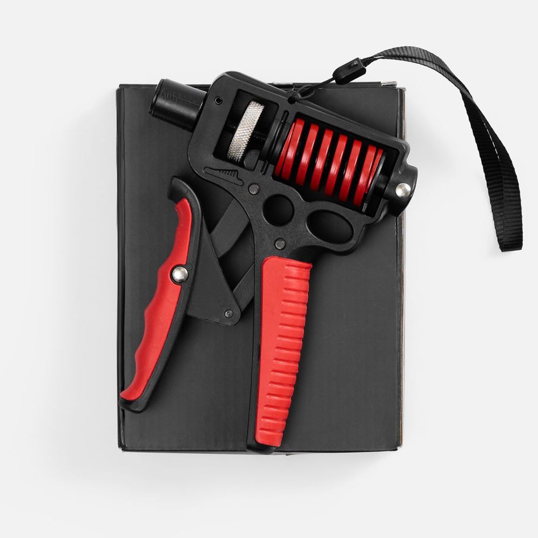 Эспандер кистевой пружинный Motive Power (черный с красным)