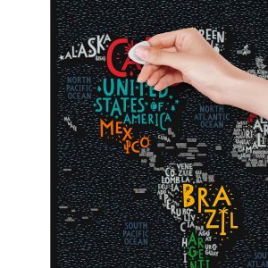 Скретч-карта мира Travel Map Letters World (на английском)