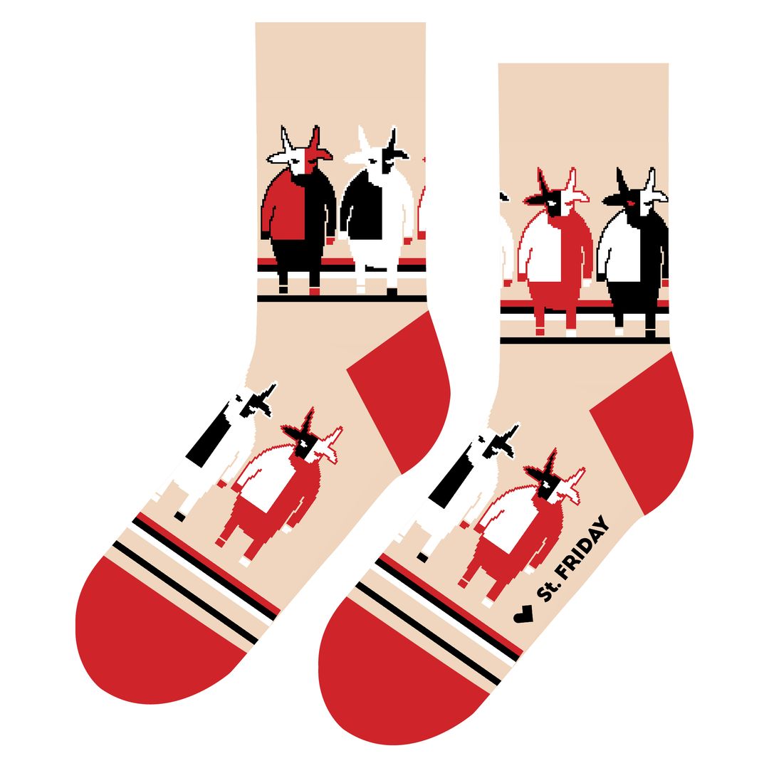 Носки Супрематизм в бычьем контуре Носки Супрематизм в бычьем контуре