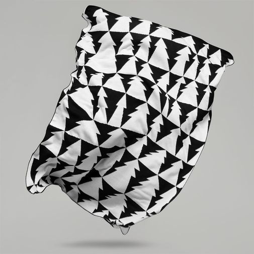 Плед Танцующий лес (Черно-белый) Плед Танцующий лес (Черно-белый)