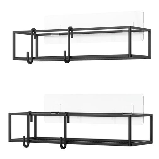 Набор из 2-х полок для ванной Cubiko (Черные)