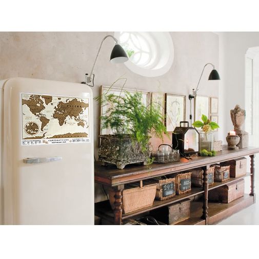 Магнитная Скретч-карта мира Магнитная Скретч-карта мира