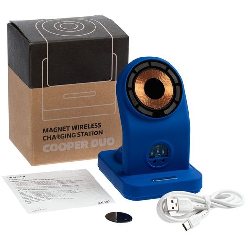 Зарядная станция с подсветкой Cooper Duo (Синяя) Зарядная станция с подсветкой Cooper Duo (Синяя)