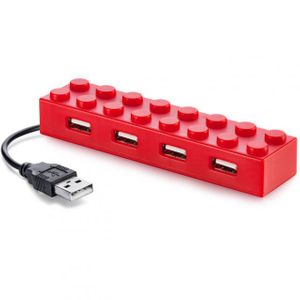 USB Хаб Лего (Красный)