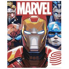 Картина по номерам Marvel Мстители (40х60 см)