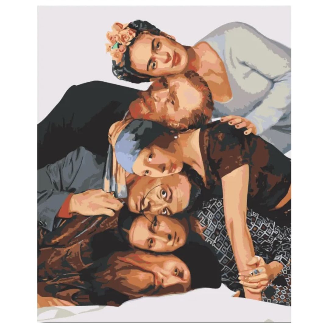 Картина по номерам Дали, Ван Гог, Мона Лиза, Фрида Кало (Friends Art) (40х50 см)