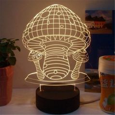 3D Лампа Гриб