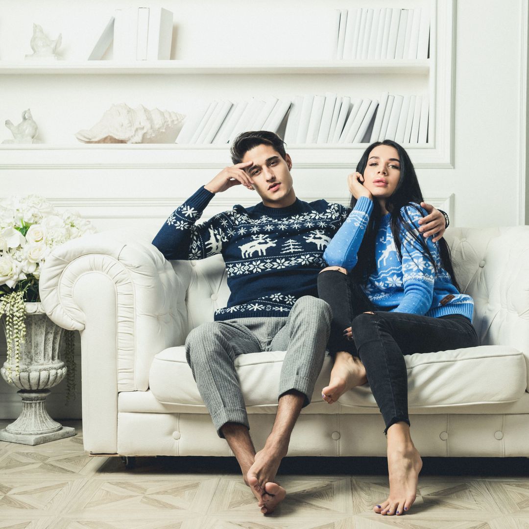 Свитер с оленями SEX