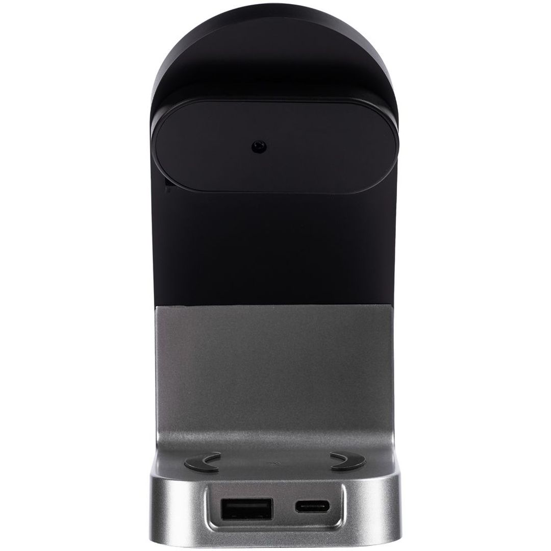 Зарядная станция c часами E-Store для смартфона, часов и наушников (Черная) Зарядная станция c часами E-Store для смартфона, часов и наушников (Черная)