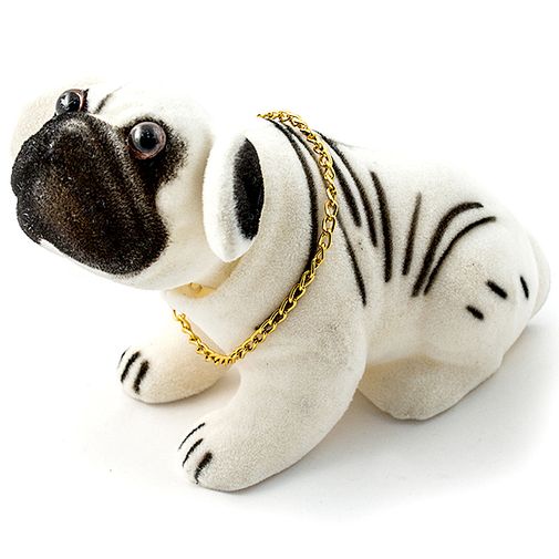 Кивающая собачка Бульдог (Белый)