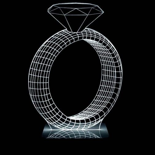 3D Лампа Кольцо 3D Лампа Кольцо