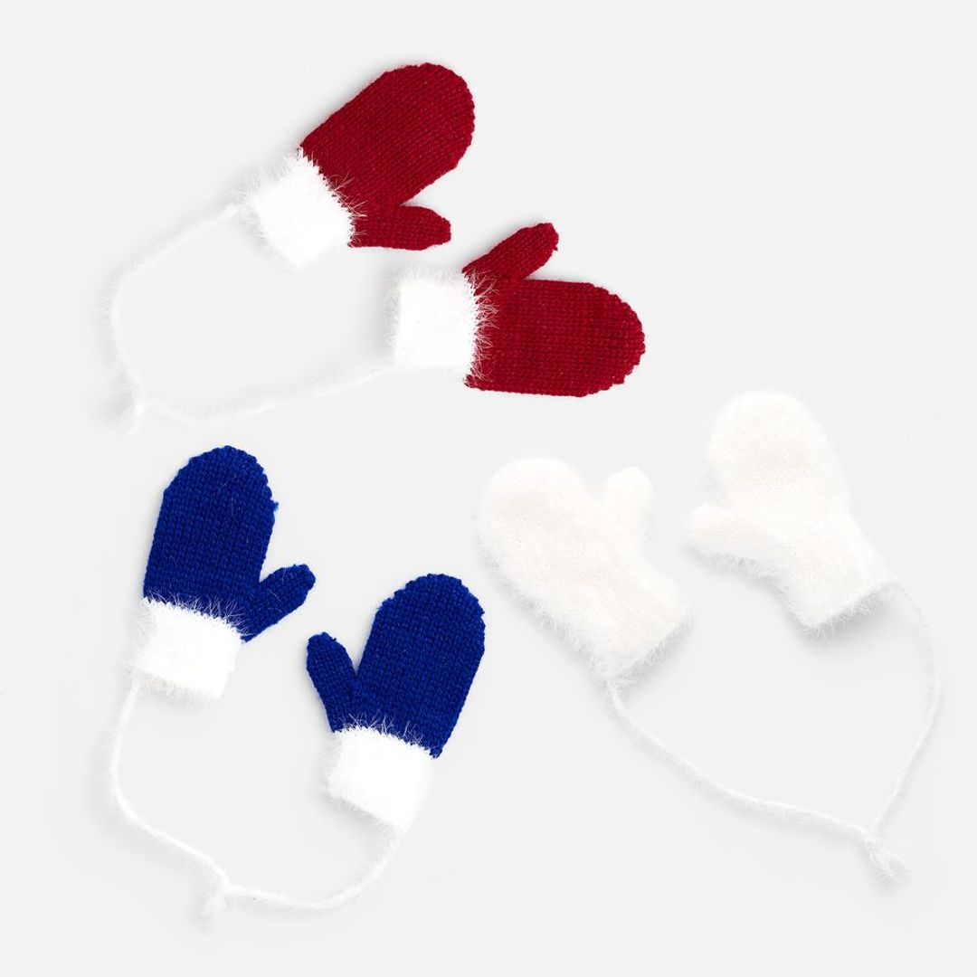 Подвеска на елку Вьюжка (варежки, синий)