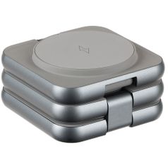 Складная станция беспроводной зарядки Terza (серебристый)