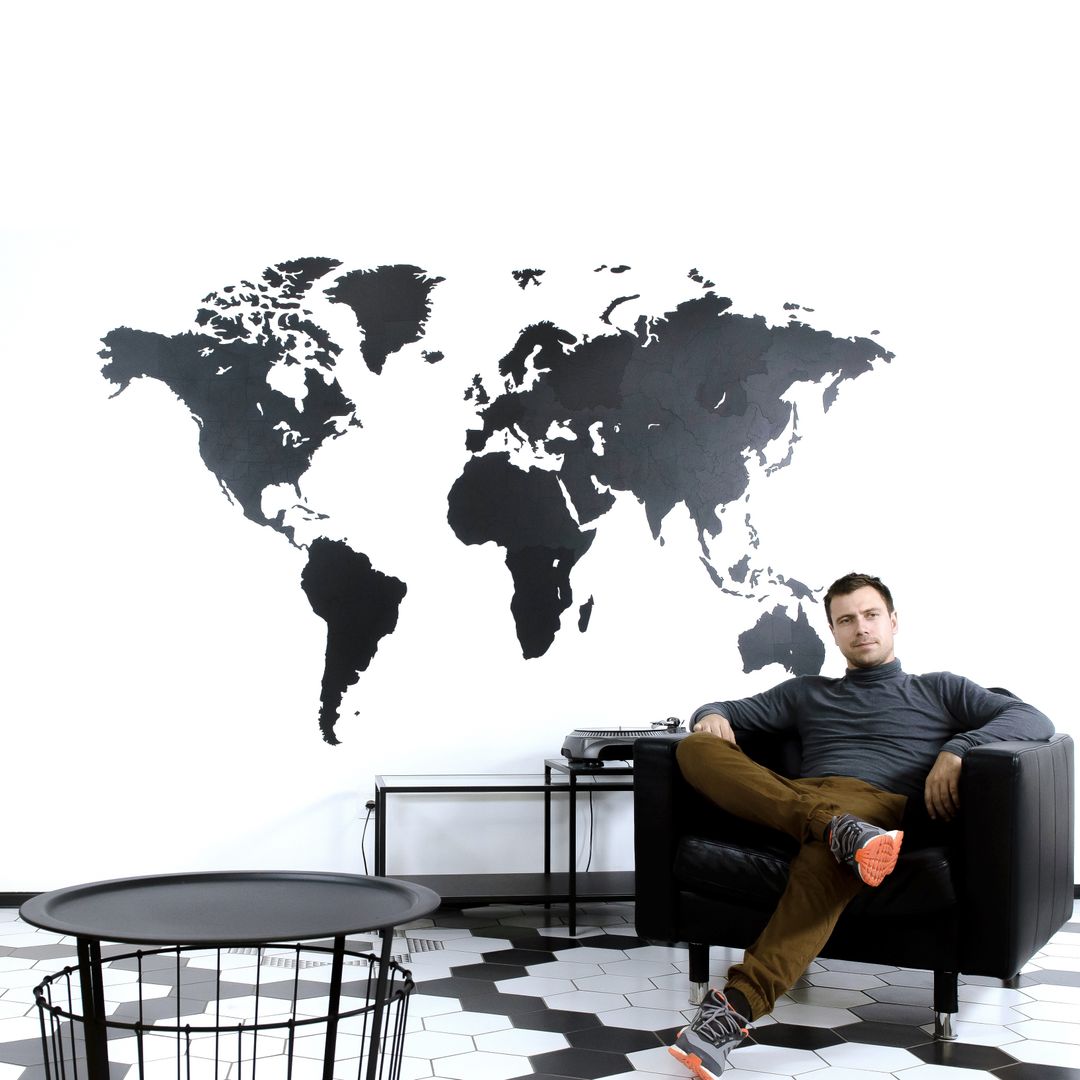 Декоративная Карта мира Wall Decoration Black GIANT