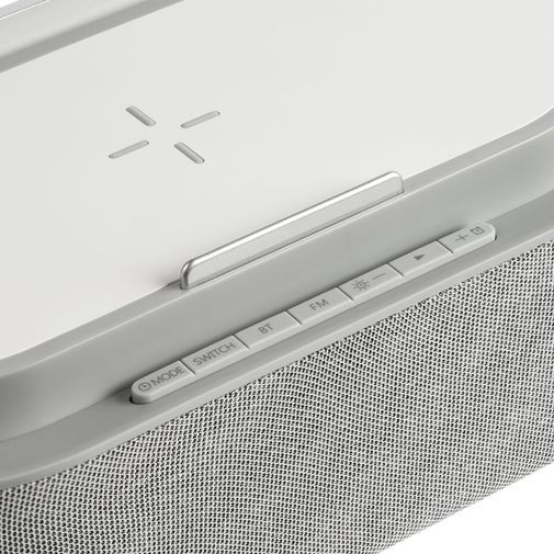 Колонка с часами и беспроводной зарядкой Veske (Серая)