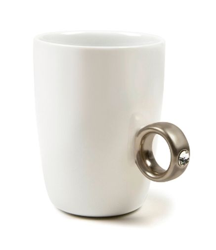 Кружка Кольцо с бриллиантом Серебрянное Кружка Кольцо с бриллиантом Серебрянное