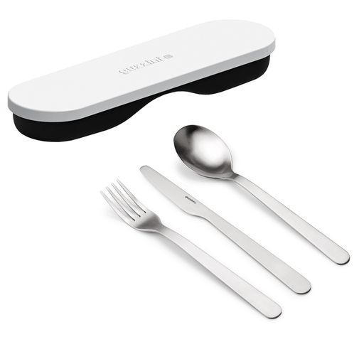 Набор из 3-х столовых приборов в футляре On the Go (Белый)