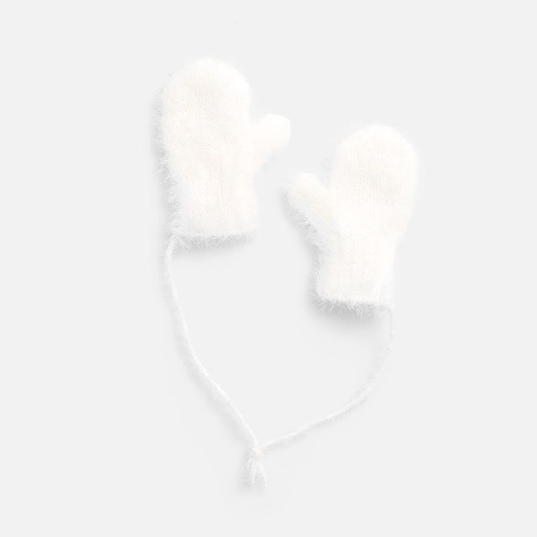 Подвеска на елку Вьюжка (варежки, белый)