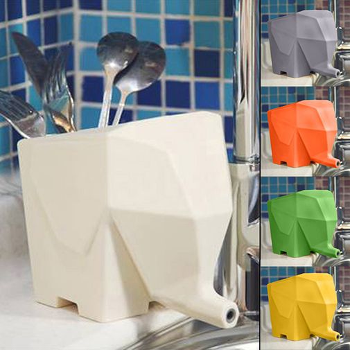 Горшок-органайзер Слон (Белый) Со столовыми приборами Горшок-органайзер Слон (Белый) Со столовыми приборами