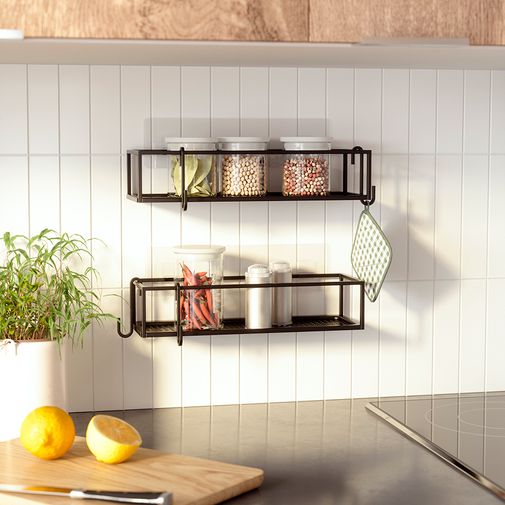 Набор из 2-х полок для ванной Cubiko (Черные)