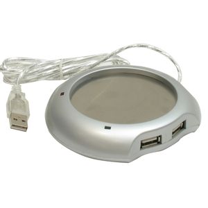 USB Хаб Подогреватель для чашки (Серебристый)