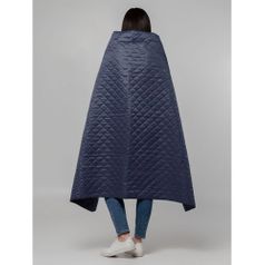 Плед-пончо для пикника SnapCoat (Синий)