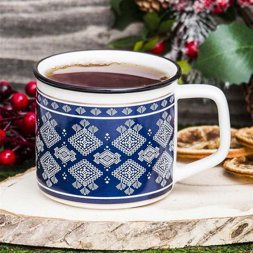 Кружка Зимние узоры (Синий) Кружка Зимние узоры (Синий)