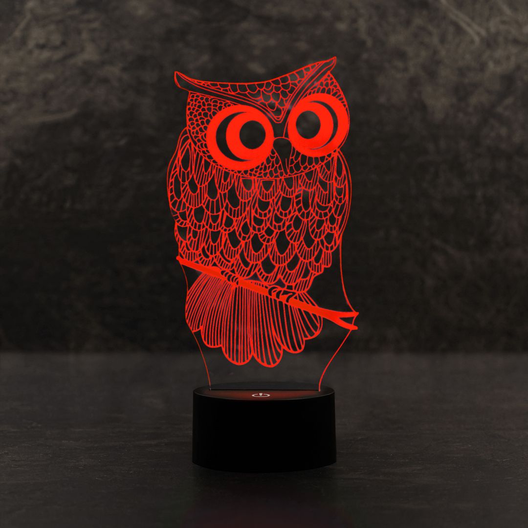 3D Лампа Сова 3D Лампа Сова